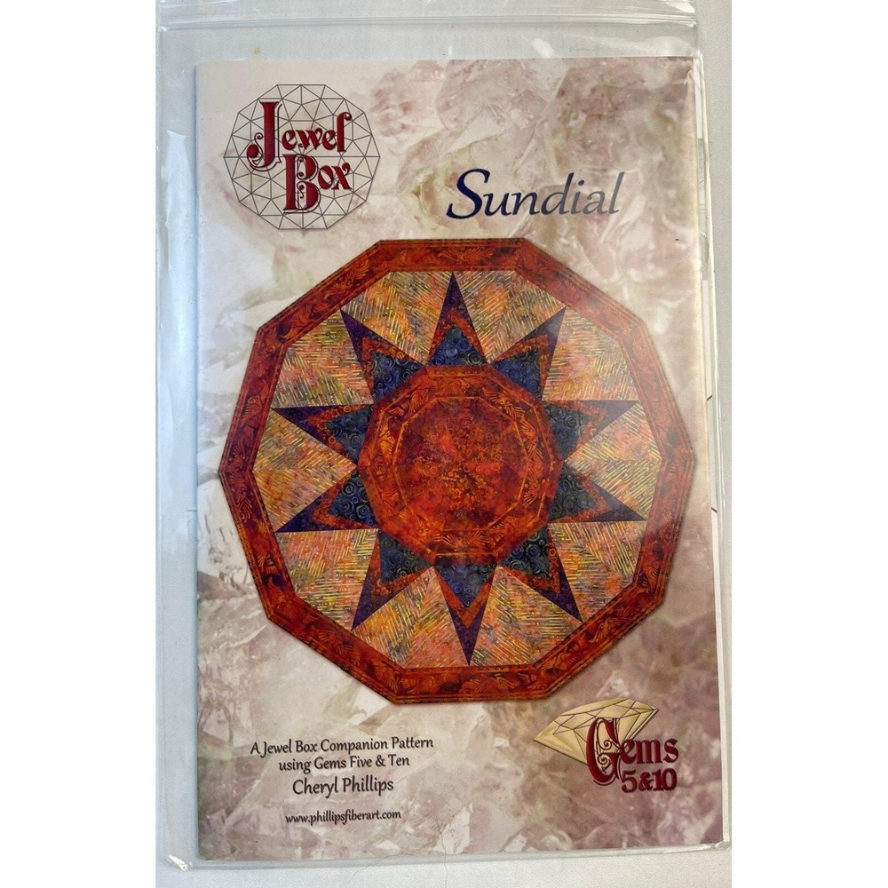 Jewel Box Sundial Quilting Pattern Finished Size 45"x47" Cheryl Phillips